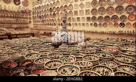 Le tradizionali ceramiche turche in Cappadocia a Nevsehir, Turchia. Foto Stock