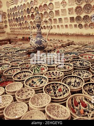 Le tradizionali ceramiche turche in Cappadocia a Nevsehir, Turchia. Foto Stock