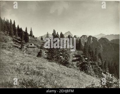 Panorama. Kronalpensattel nach Süden in das Fellatal auf............. Aufgen. 21.Settembre 1915. Foto Stock