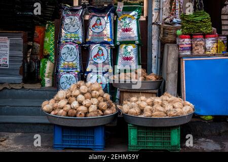 Un piccolo negozio di affari a Chennai, Tamil Nadu, India Foto Stock