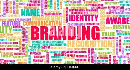 Branding come concetto di Business Marketing Abstract Foto Stock