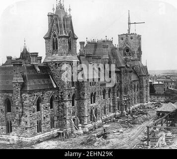 Edifici del Parlamento in costruzione. Foto Stock