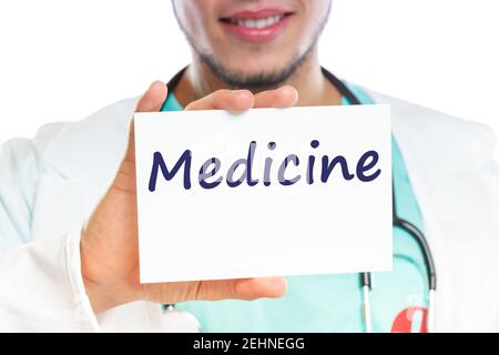 La diagnosi di medicina malato di malattia malattia salute sano medico con segno Foto Stock