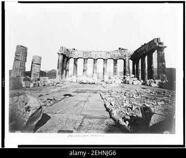 Il Partenone. Interno Foto Stock