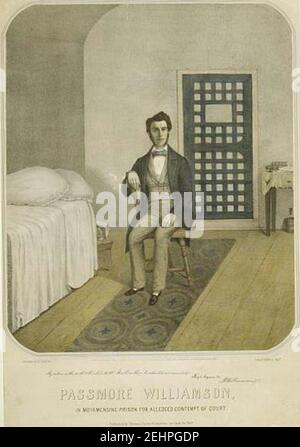 Passmore Williamson nel carcere di Moyamensing 1855. Foto Stock