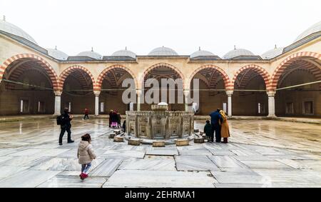 EDIRNE, TURCHIA - 26 GENNAIO 2020: Moschea di Selimiye a Edirne, Turchia. Questa moschea imperiale ottomana è stata progettata da Mimar Sinan. Foto Stock