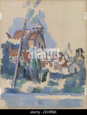 Paul Cézanne - Chiesa di Montigny-sur-Loing (l'Église de Montigny-sur-Loing) - BF970 - Fondazione Barnes. Foto Stock