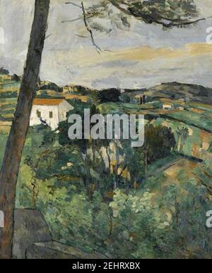 Paul Cézanne - Paysage au toit rouge ou le pin à l'Estaque. Foto Stock