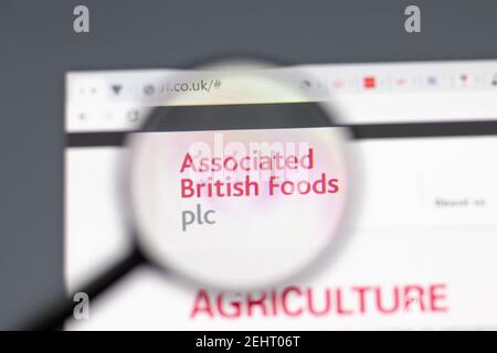 New York, USA - 15 febbraio 2021: Sito Web associato British Foods nel browser con logo aziendale, editoriale illustrativo Foto Stock