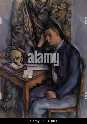 Paul Cézanne - giovane uomo e cranio (Jeune homme à la tête de mort) - BF929 - Fondazione Barnes. Foto Stock