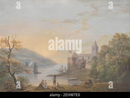 Paul Sandby - Castello di Dartmouth Foto Stock