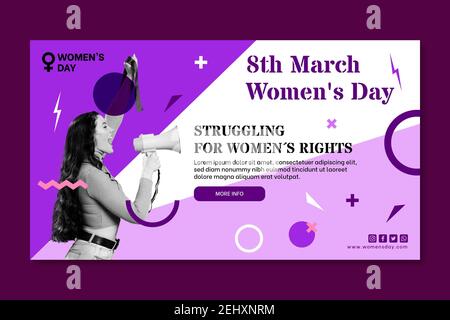 Giornata Internazionale della Donna 8 marzo auguri, saluto, sfondo, Banner Foto Stock