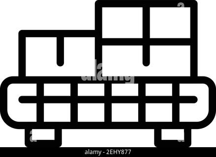 Icona del box per auto in legno. Contorno legno auto tetto box icona vettore per web design isolato su sfondo bianco Illustrazione Vettoriale