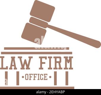 logo dello studio legale su sfondo bianco. illustrazione vettoriale Illustrazione Vettoriale