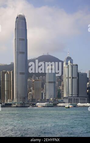 Victoria stretto in Hong Kong. Cina Foto Stock