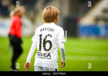 Linkoping, Svezia. 20 Feb 2021. Honoka Hayashi (n° 16) durante un incontro amichevole preseason tra Linkoping e AIK alla Linkoping Arena in Linkoping Credit: SPP Sport Press Photo. /Alamy Live News Foto Stock