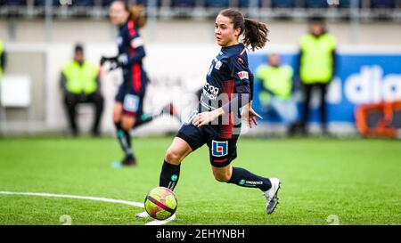 Linkoping, Svezia. 20 Feb 2021. Heidi Ellingsen (n° 16) durante un incontro amichevole tra Linkoping e AIK alla Linkoping Arena in Linkoping Credit: SPP Sport Press Photo. /Alamy Live News Foto Stock