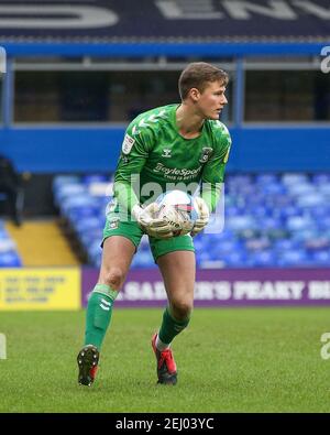 Birmingham, Regno Unito. 20 Feb 2021. Ben Wilson n. 13 della Coventry City di Birmingham, Regno Unito, il 20/2021. (Foto di Simon Bissett/News Images/Sipa USA) Credit: Sipa USA/Alamy Live News Foto Stock