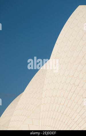 Dettaglio della Sydney Opera House, Bennelong Point, Sydney, nuovo Galles del Sud, Australia. Foto Stock