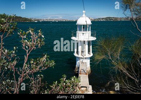 Faro di Robertson's Point, Sydney, nuovo Galles del Sud, Australia. Foto Stock