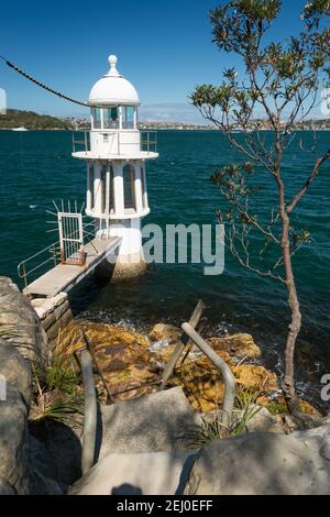 Faro di Robertson's Point, Sydney, nuovo Galles del Sud, Australia. Foto Stock