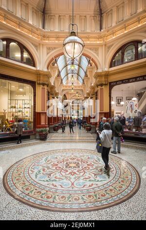 Block Arcade, Collins Street, Melbourne, Victoria, Australia. Foto Stock