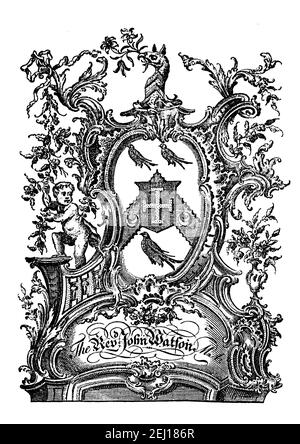 Libro Chippendale dell'antiquario e del clergyman il Rev. John Watson (1725-1783) di Prestbury, Cheshire Foto Stock