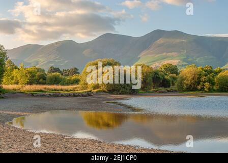 Paesaggio a Derwent Water, uno dei laghi principali nel Lake District National Park, Cumbria, Inghilterra Foto Stock