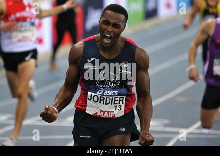 JORDIER Thomas di Amiens UC poi finale 400 m uomini durante i Campionati francesi di atletica Indoor 2021 il 20 febbraio 2021 allo Stadio Miramas Metropole di Miramas, Francia - Foto Laurent Lairys / DPPI Foto Stock