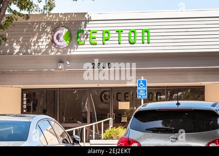 Set 18, 2020 San Jose / CA / USA - Cepton sede centrale in Silicon Valley; Cepton Technologies sviluppa soluzioni basate su lidar per la guida autonoma, i Foto Stock