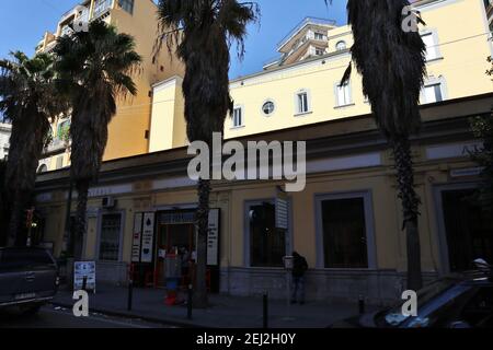 Napoli - Funicolare Centrale in corso Vittorio Emanuele Foto Stock