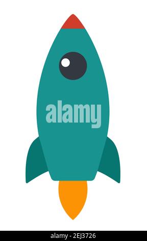 Icona di linea semplice razzo, avviare il segno di business. Illustrazione vettoriale Illustrazione Vettoriale