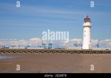 New Brighton faro sul wirral Foto Stock