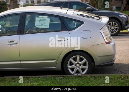 segnale che indica che il catalizzatore è già stato rubato Foto Stock
