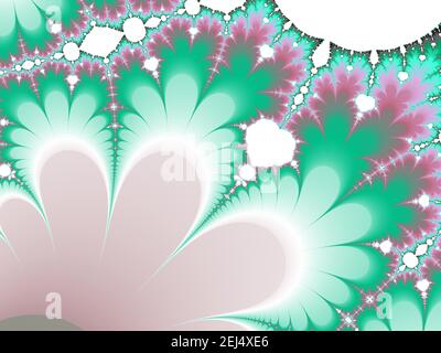 Motivo frattale energico e appuntito. Sfondo classico Mandelbrot. Immagine generata dal computer. Ideale per sfondo, livello o texture. Foto Stock