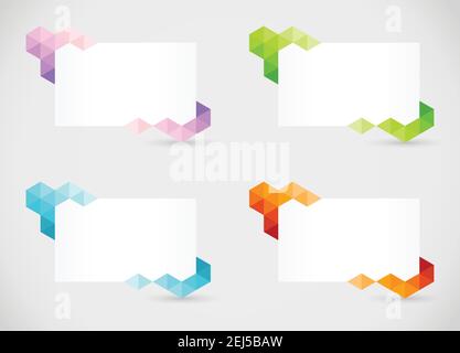 Caselle di testo modello triangolo astratto 2 Illustrazione Vettoriale