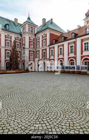 Poznan, Polonia - Febbraio 15 2020 facciata del municipio Foto Stock