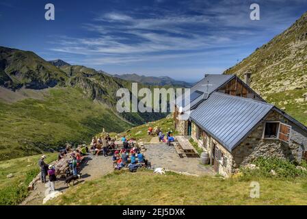 Rifugio Estagnous (Ariège, Pirenei, Francia) ESP: Rifugio des Estagnous (Ariège, Francia) FR: Rifugio des Estagnous (Ariège, Pirenei, Francia) Foto Stock