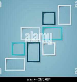 Layout della casella di testo infografica con Ombre Illustrazione Vettoriale