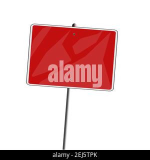 vecchia scheda di informazioni stradali rotta Illustrazione Vettoriale