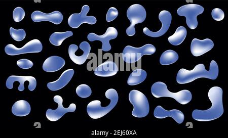Raccolta di forme liquide. Insieme di forme astratte Illustrazione Vettoriale