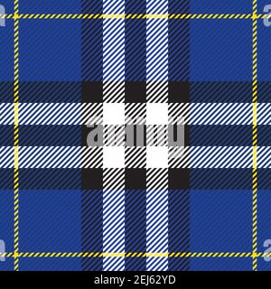 Motivo classico senza cuciture in motivo tartan. Tradizionale ornamento scozzese in plaid a scacchi. Illustrazione vettoriale a strisce con intersezione geometrica colorata. S Illustrazione Vettoriale