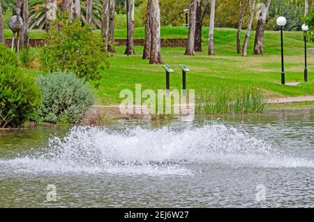 Aerazione del laghetto di anatra Foto Stock