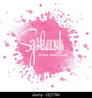 Moderno e luminoso design color acqua rosa splash Illustrazione Vettoriale