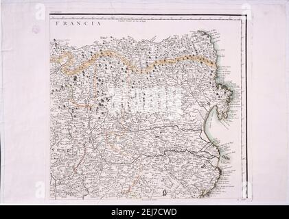 MAPA DE PARTE DEL PRINCIPADO DE CATALUÑA - 1776 - (PARTE CUARTA). Autore: LOPEZ TOMAS. UBICAZIONE: BIBLIOTECA NACIONAL-COLECCION. MADRID. SPAGNA. Foto Stock