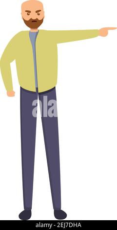 Icona uomo triste. Cartone animato di uomo triste icona vettore dissimile per il web design isolato su sfondo bianco Illustrazione Vettoriale