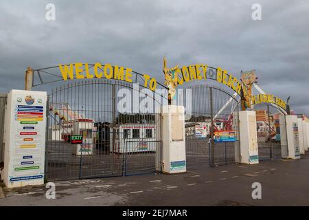 Coney Beach Pleasure Park / Fun Fair Foto Stock