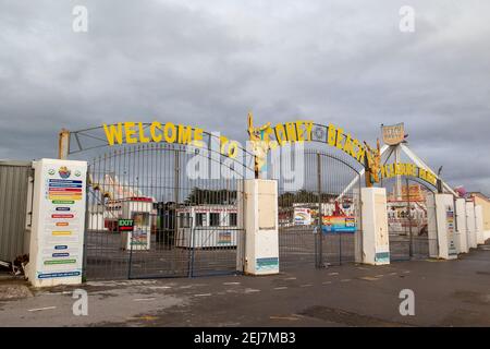 Coney Beach Pleasure Park / Fun Fair Foto Stock