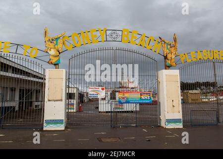 Coney Beach Pleasure Park / Fun Fair Foto Stock