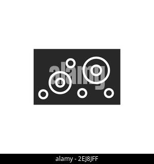 Icona della linea di colore della pelle dell'acne. Elemento vettoriale isolato. Pittogramma per pagina web, app mobile, promo Illustrazione Vettoriale